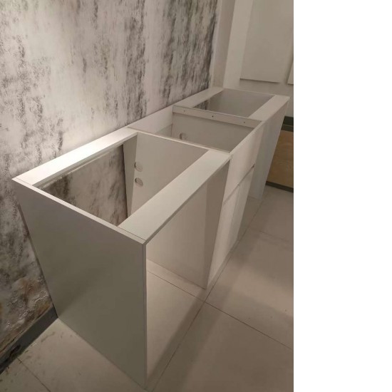 1800MM White Laundry Tub-Plywood Cabinet&Marble Bench with Sink